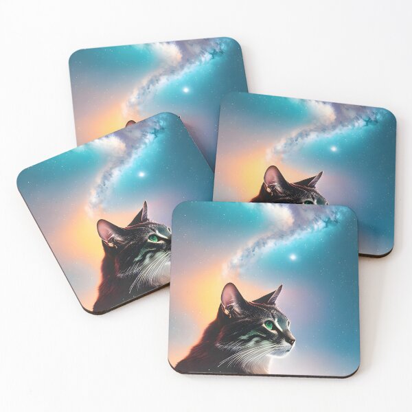Item preview, Galaxy Cat Double Exposure - Modern Digital Art designed and sold by Ai-michiart.