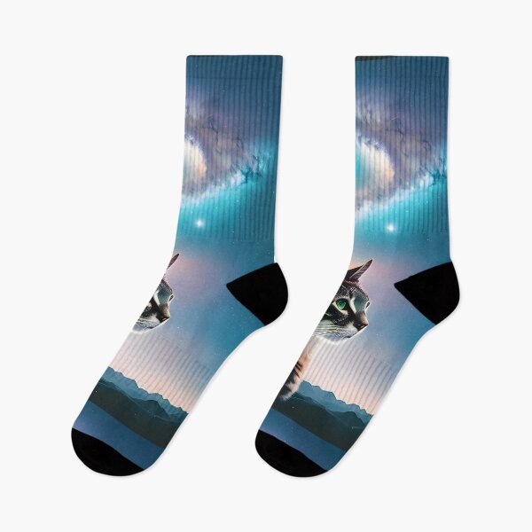 Item preview, Galaxy Cat Double Exposure - Modern Digital Art designed and sold by Ai-michiart.