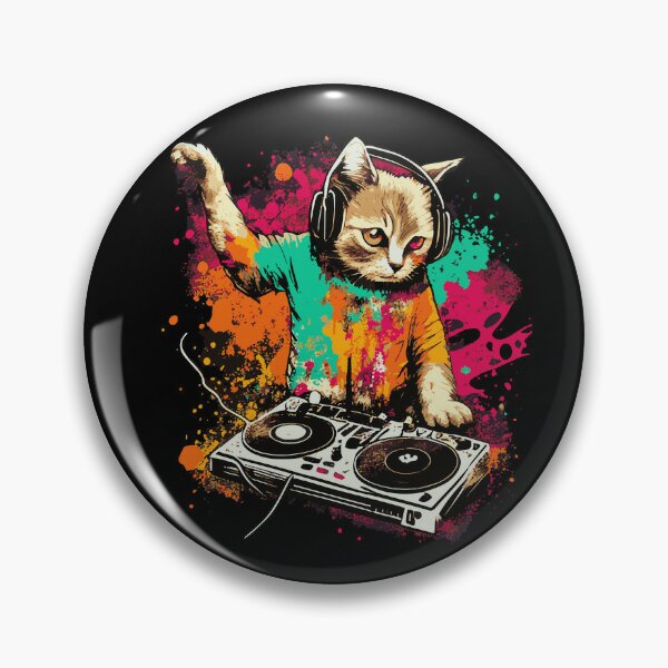 Cat DJ - Space Galaxy - DJ Cat - Deadmau5 - Deadmouse Pin for Sale by  IfDesignGroup