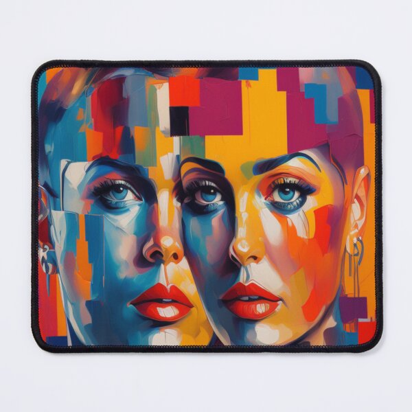 Item preview, Multi-Colored Abstract of Two Faces designed and sold by Artel-Blue.
