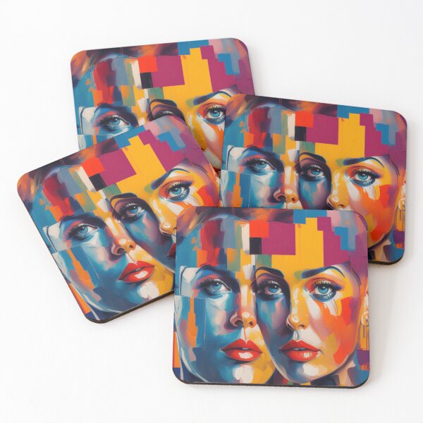 Item preview, Multi-Colored Abstract of Two Faces designed and sold by Artel-Blue.