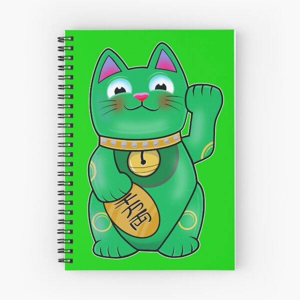 Item preview, Green Cute Maneki Neko Education Lucky Cat designed and sold by SpaceTruck.