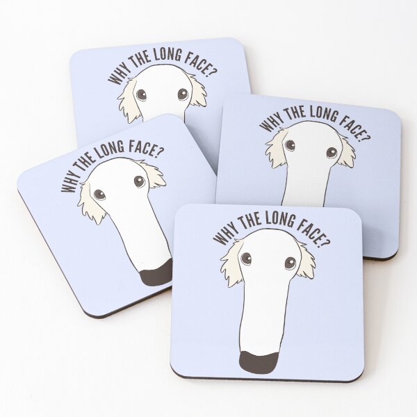 Item preview, Funny Borzoi - why the long face? Borzoi dog pun  designed and sold by Yarafantasyart.