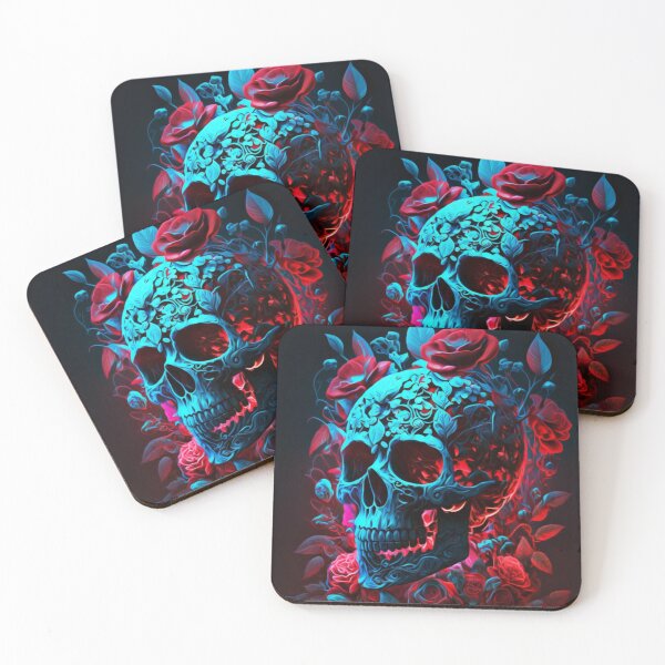 Item preview, Colorful Roses Skull designed and sold by YM-ART.