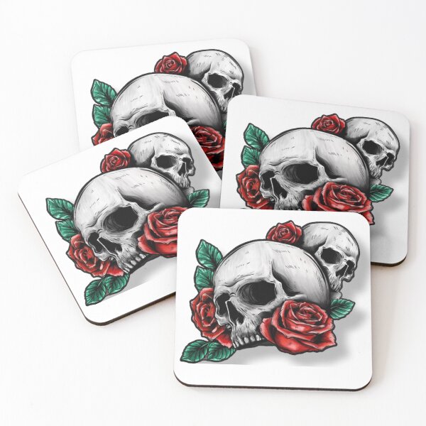Item preview, Skulls with roses designed and sold by BestFashion4u.