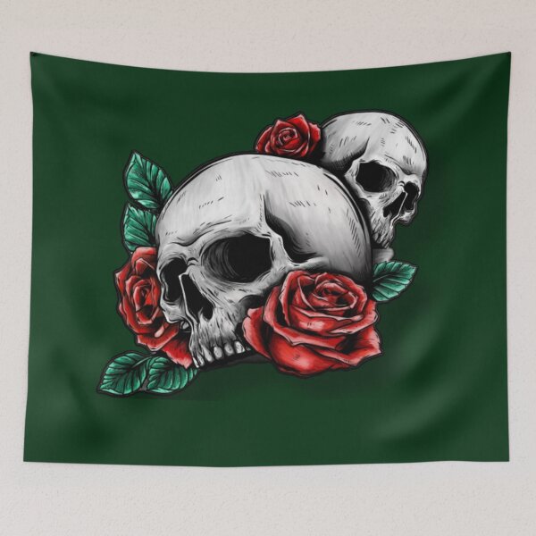Item preview, Skulls with roses designed and sold by BestFashion4u.