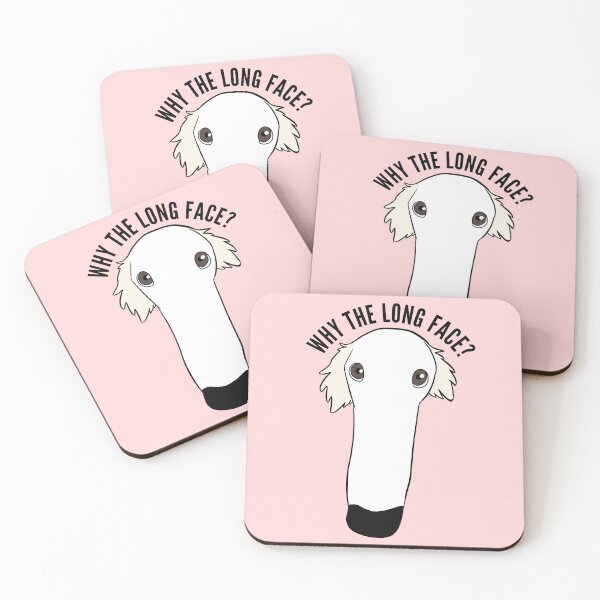Item preview, Funny Borzoi - why the long face? Borzoi dog pun  designed and sold by Yarafantasyart.