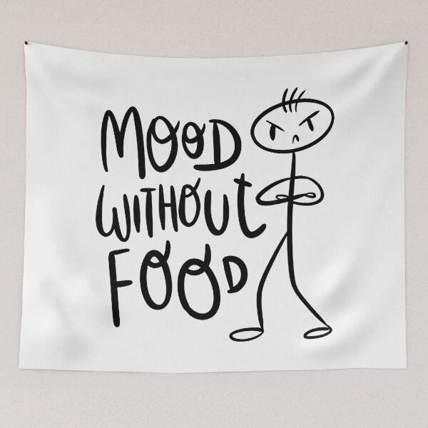 Item preview, Mood Without Food - Hangry Stick Figure designed and sold by bennetthuskers.