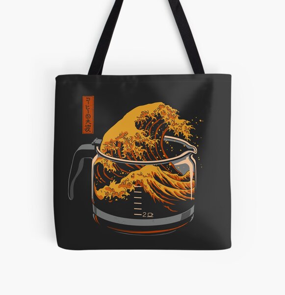 The Great Wave of Coffee All Over Print Tote Bag