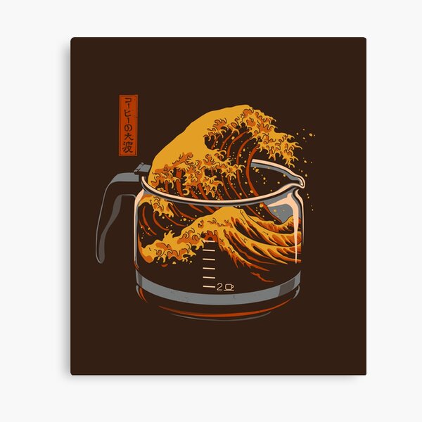 The Great Wave of Coffee Canvas Print