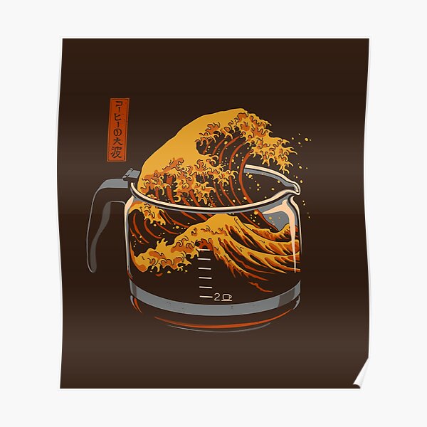 The Great Wave of Coffee Poster