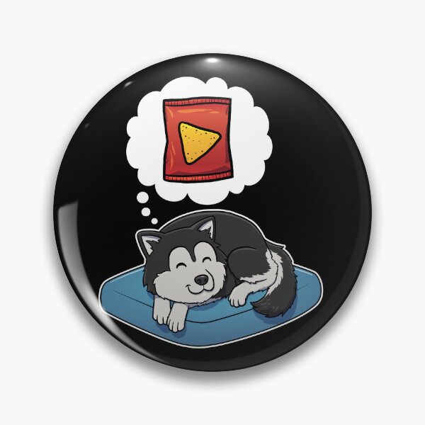 Item preview, Alaskan Malamute dreaming about Corn Chips designed and sold by DoggieDelights.