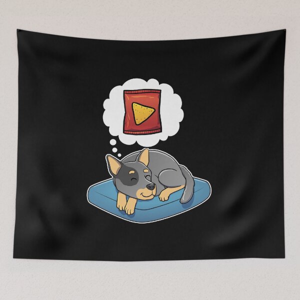 Item preview, Australian Cattle Dog dreaming about Corn Chips designed and sold by DoggieDelights.