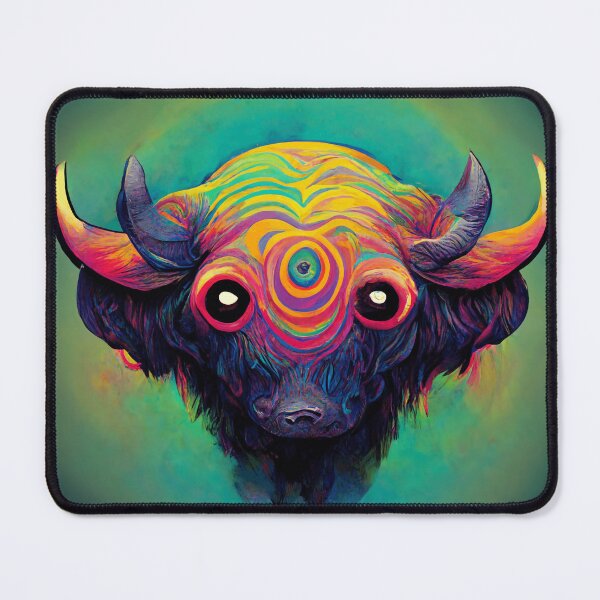 Item preview, The Kindest Psychedelic Buffalo You'll Meet designed and sold by CafePurr.