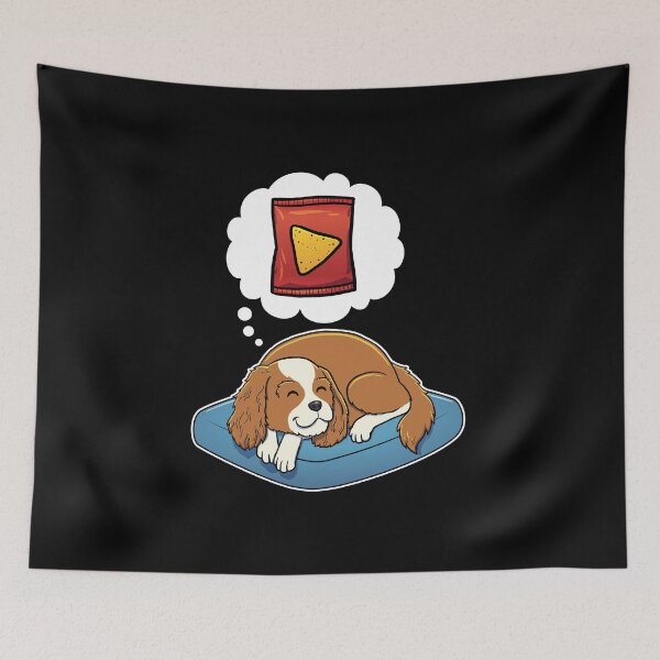 Item preview, Cavalier King Charles Spaniel dreaming about Corn Chips designed and sold by DoggieDelights.