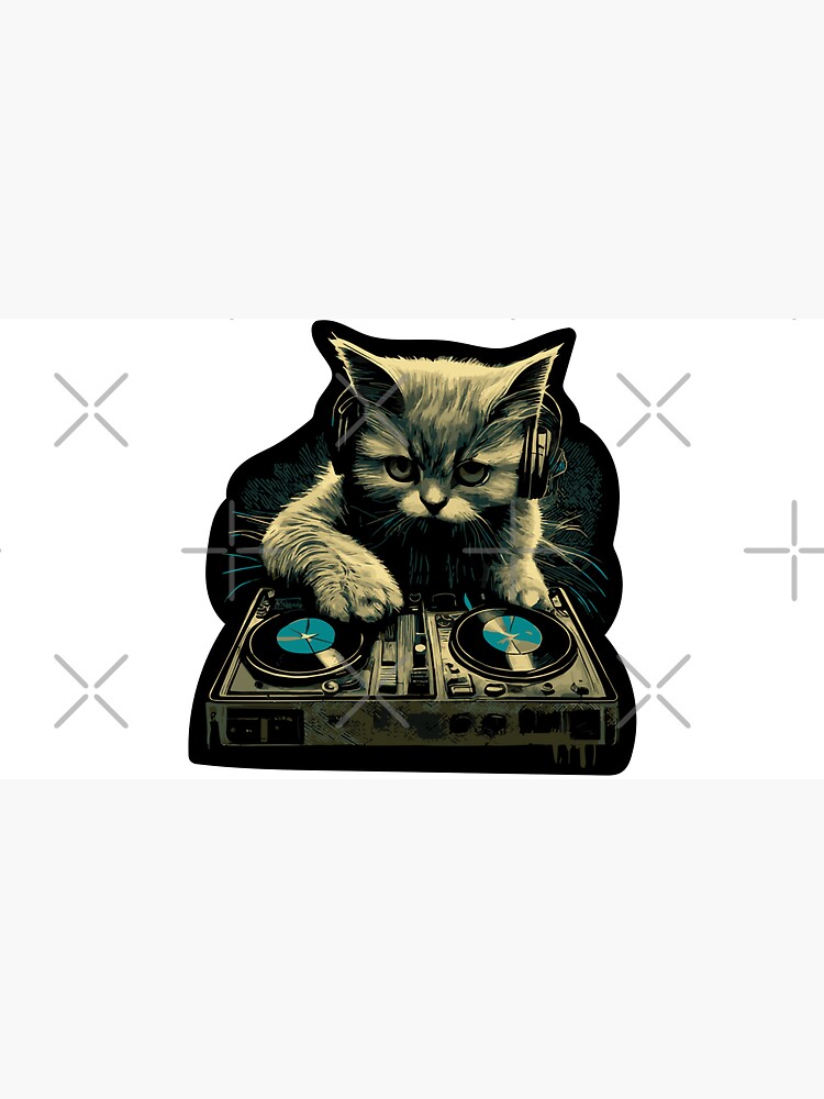Cat DJ - Yellow Block Print - DJ Cat - Deadmau5 - Deadmouse iPhone Case  for Sale by IfDesignGroup