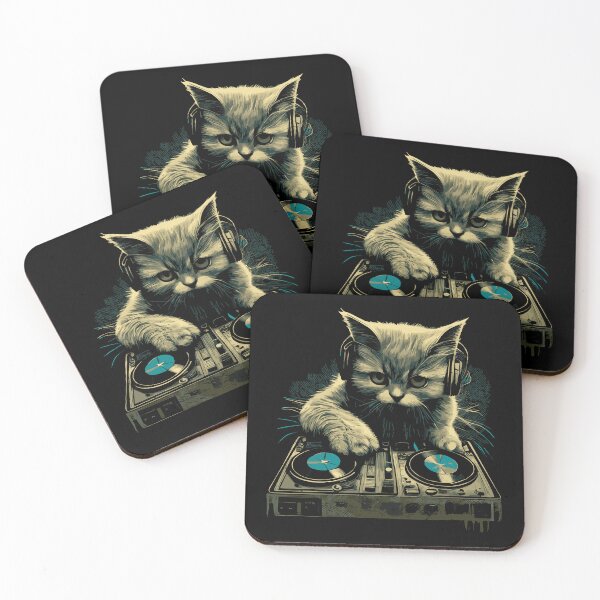 Item preview, Cat DJ - Blue Kitty - DJ Cat - Deadmau5 - Deadmouse designed and sold by IfDesignGroup.