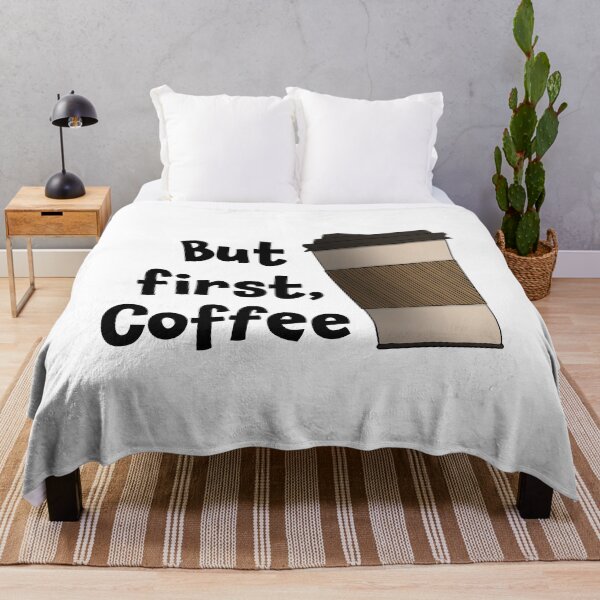 Item preview, But First Coffee with take away Coffee designed and sold by CreativeDraws42.