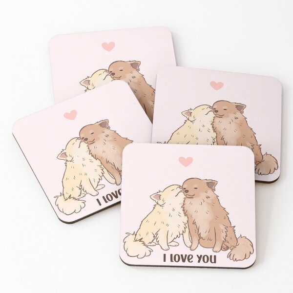 Item preview, Cute chihuahua dogs Couple for valentines day I love you - adorable gift for chihuahua lovers  designed and sold by Yarafantasyart.