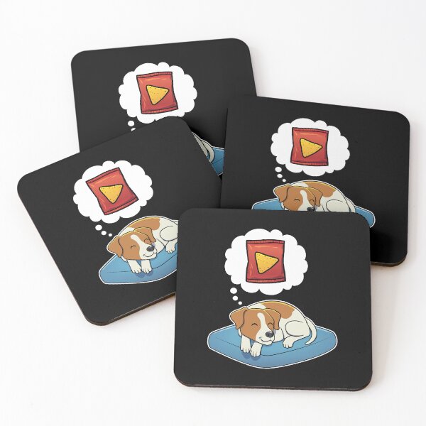 Item preview, Jack Russell Terrier dreaming about Corn Chips designed and sold by DoggieDelights.