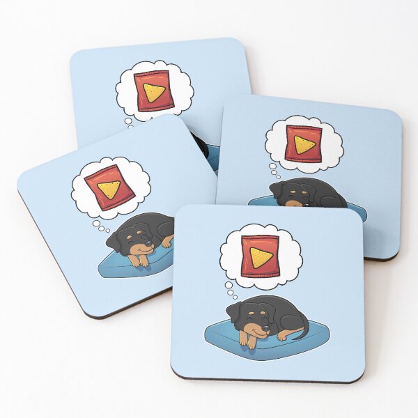 Item preview, Miniature Pinscher dreaming about Corn Chips designed and sold by DoggieDelights.