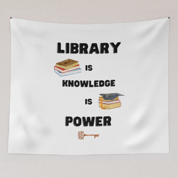 Item preview, Library = Knowledge = Power designed and sold by Top-Bot.