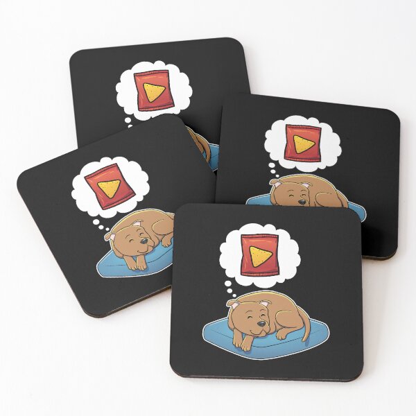 Item preview, Staffordshire Bull Terrier dreaming about Corn Chips designed and sold by DoggieDelights.