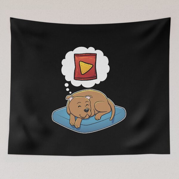 Item preview, Staffordshire Bull Terrier dreaming about Corn Chips designed and sold by DoggieDelights.