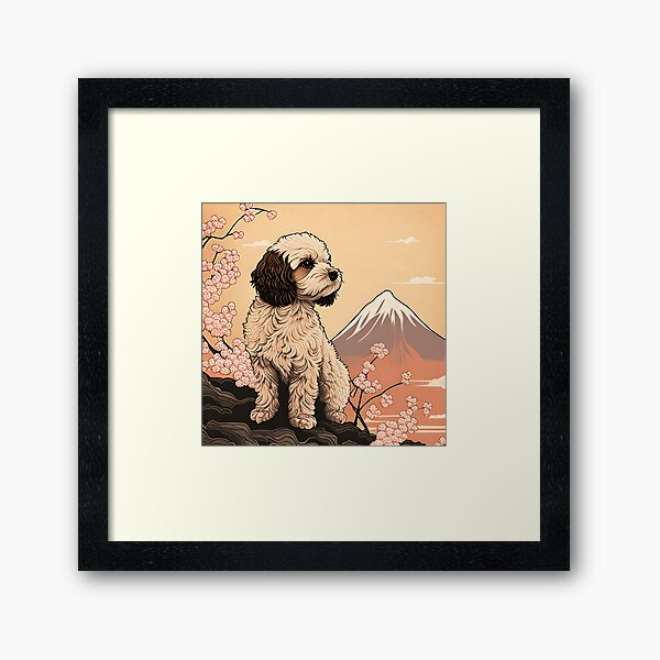 Aperçu de l'œuvre Style chien Ukiyo-e créée et vendue par Vividy.