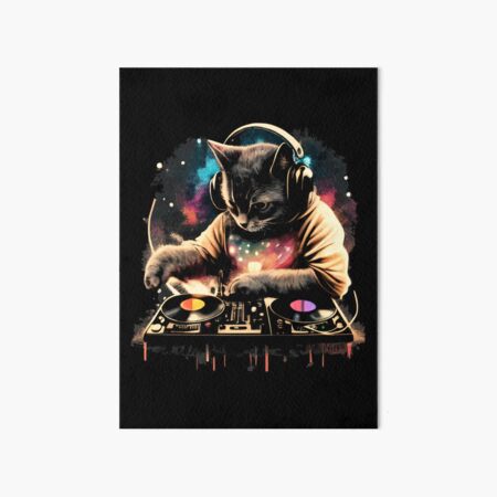 Cool DJ Cat | Art Board Print