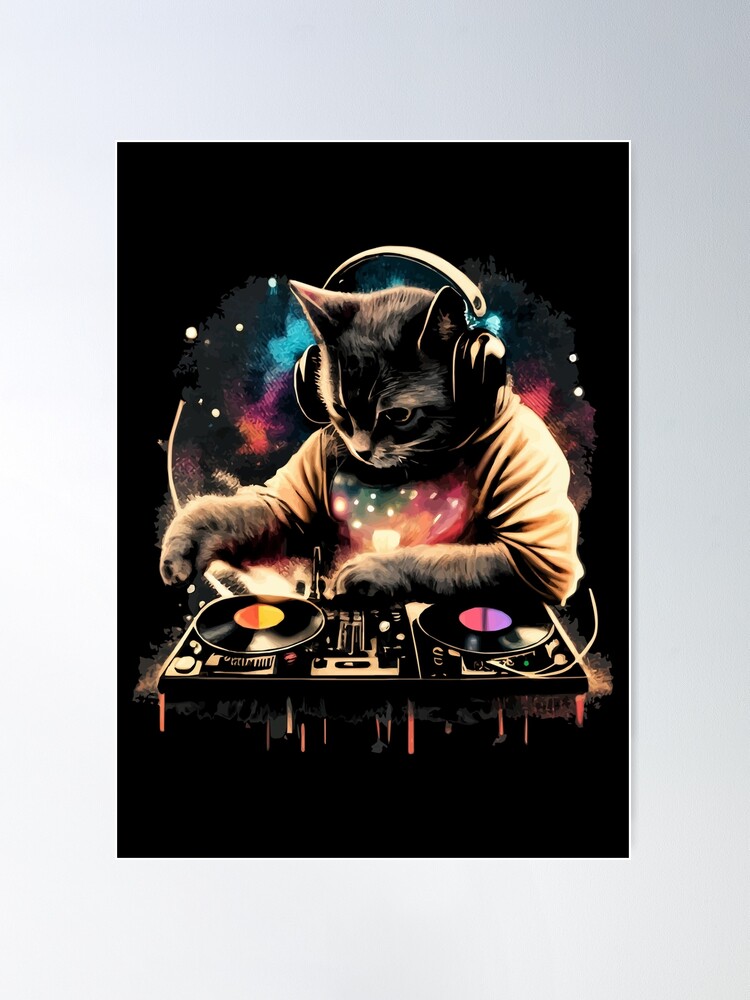 Cat DJ - Space Galaxy - DJ Cat - Deadmau5 - Deadmouse Pin for Sale by  IfDesignGroup