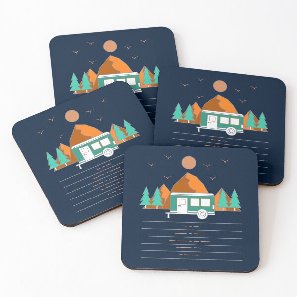 Item preview, Living The Vantasy-let's get in tents-Let's Get Toasted- van life minimalist art design gift designed and sold by ismdesigner.