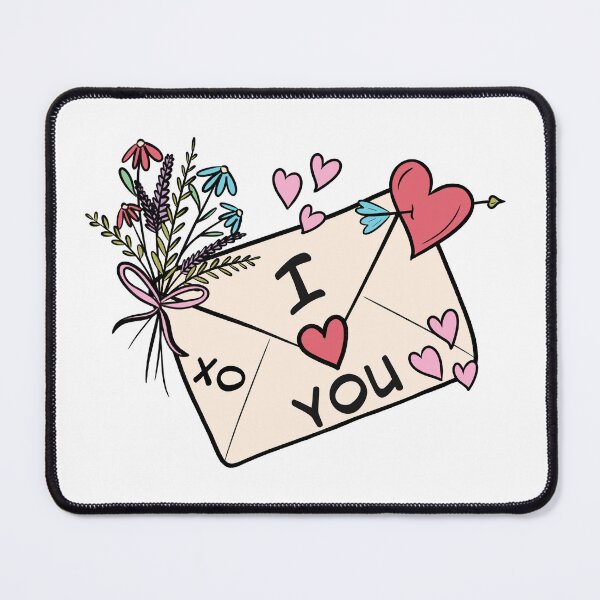 Item preview, I Love you letter and Flowers designed and sold by CreativeDraws42.