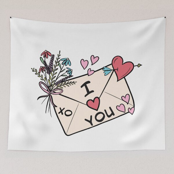 Item preview, I Love you letter and Flowers designed and sold by CreativeDraws42.