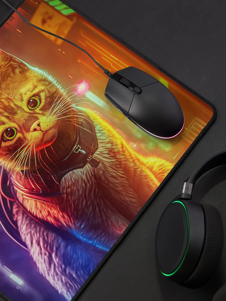 Stray Cat Game Cyberpunk  Mouse Pad for Sale by MarinaLexaArt