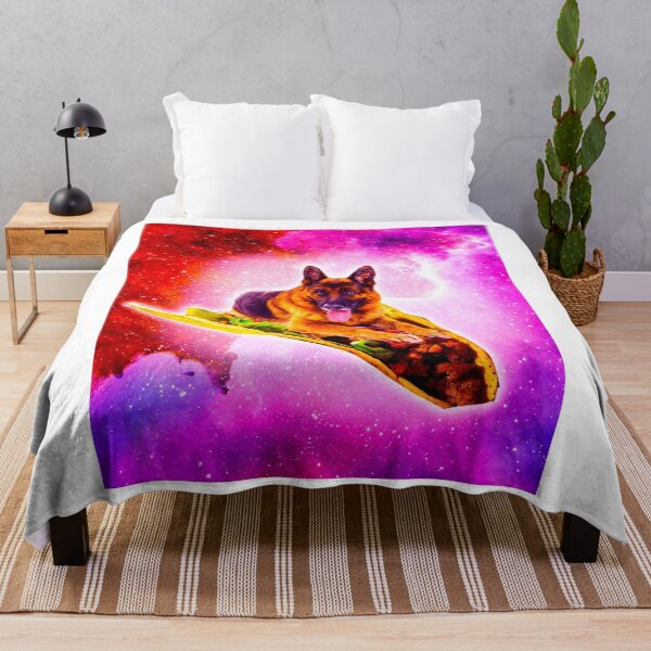 Item preview, Outer Space Galaxy Dog Riding Taco designed and sold by SkylerJHill.