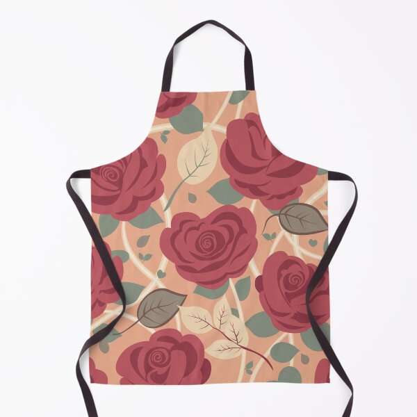 Item preview, Rose Flowers with Green Leaves Orange Pattern designed and sold by Moyanana.