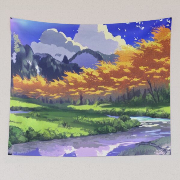 Item preview, Fall Majestic Anime Background designed and sold by Art-of-AI.