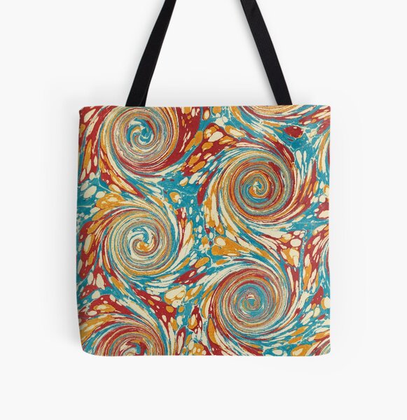 Book art: marbled endpapers – State Library Victoria All Over Print Tote Bag