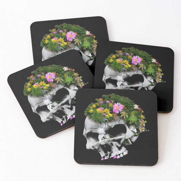 Item preview, Flowers growing out of skull designed and sold by gramizzia.