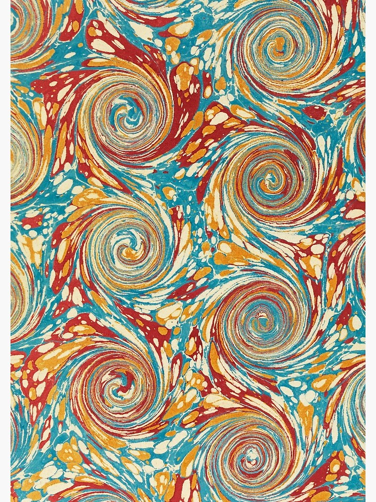 Thumbnail 3 of 3, Spiral Notebook, Book art: marbled endpapers – State Library Victoria designed and sold by StateLibraryVic.