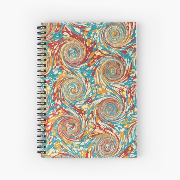 Book art: marbled endpapers – State Library Victoria Spiral Notebook