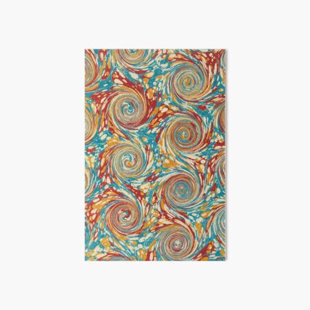 Book art: marbled endpapers – State Library Victoria Art Board Print