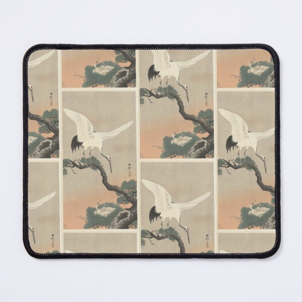 Item preview, Ohara Koson Japanese common crane on branch of pine designed and sold by TeeARTHY.