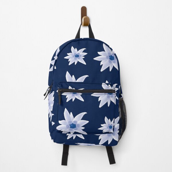 Item preview, Edelweiss Flower Blossoms On Navy Blue Background designed and sold by burbankdesigns.