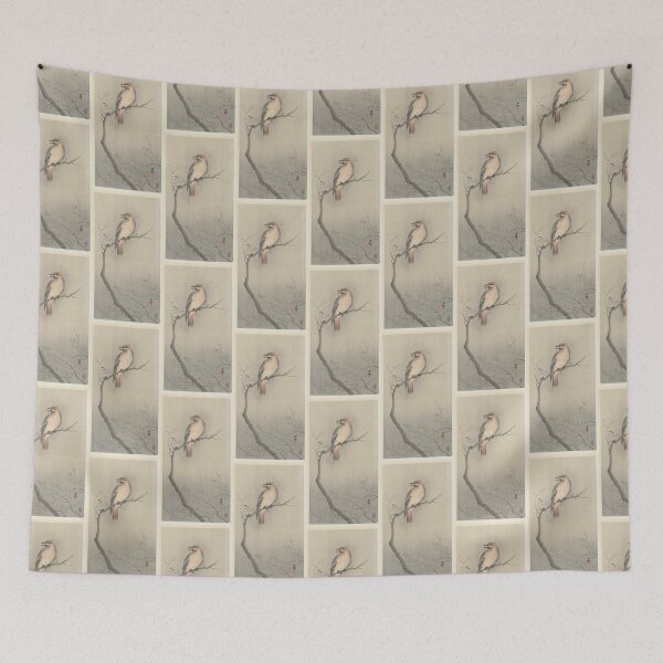 Item preview, Ohara Koson Japanese waxwing on branch designed and sold by TeeARTHY.