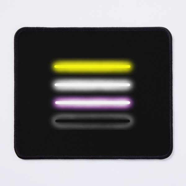 Item preview, Minimalist Neon NonBinary Pride Flag designed and sold by O1RSH.