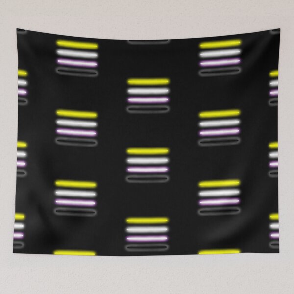 Item preview, Minimalist Neon NonBinary Pride Flag designed and sold by O1RSH.