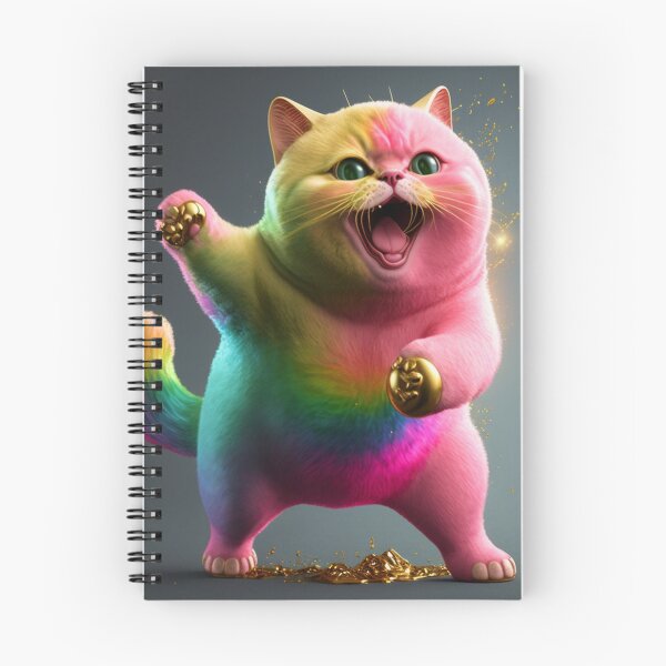 Item preview, Gato arcoiris bailarín funky designed and sold by Cyprodite.