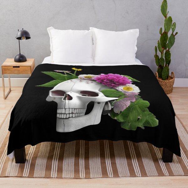 Item preview, Flowers growing out of skull designed and sold by gramizzia.